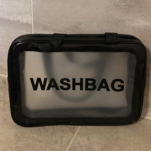 3/$12 Large Washbag Clear Travel Pouch New in Bag